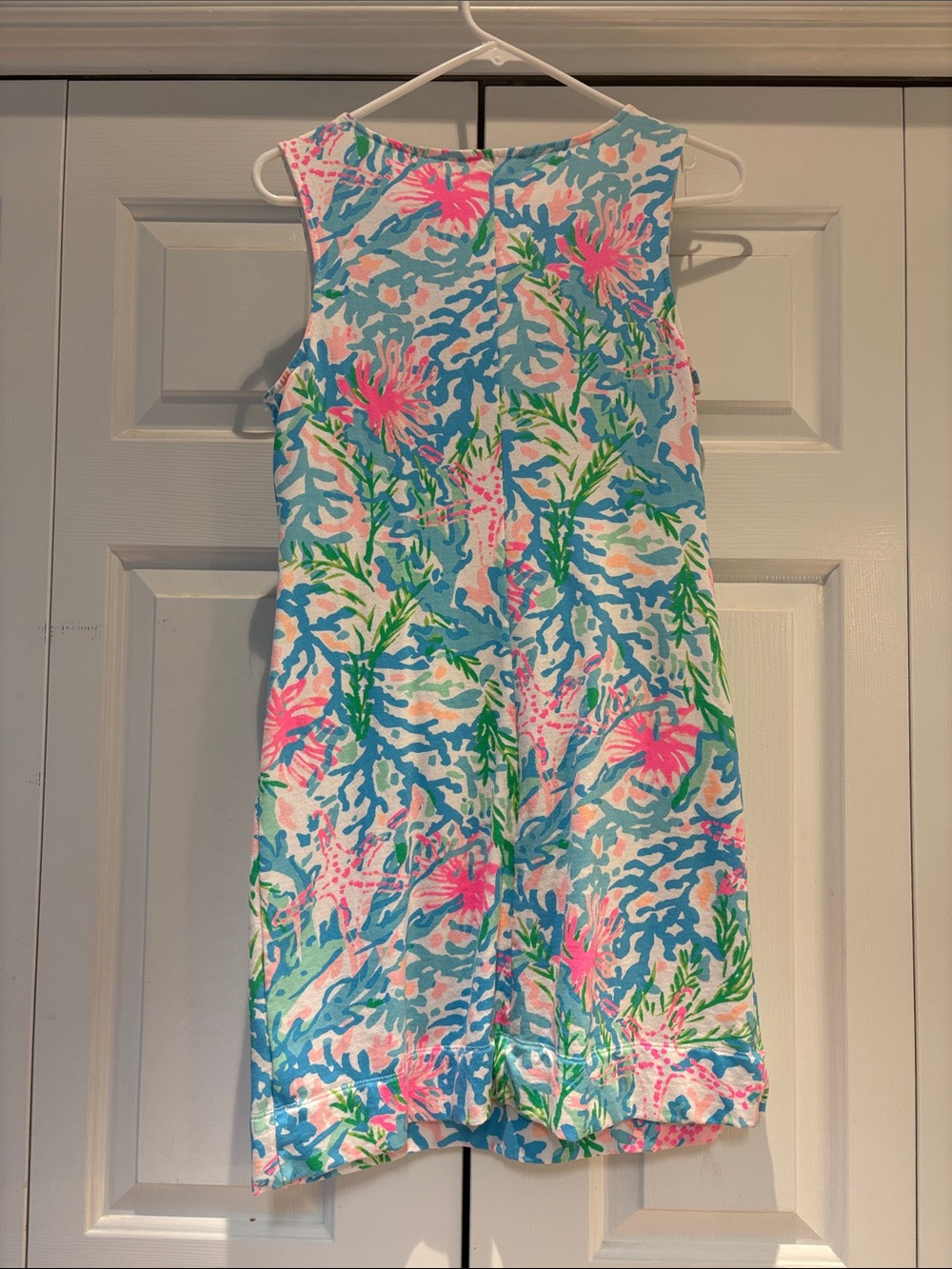 Lilly Pulitzer Blue, Pink, Green Printed Sleeveless Shift Dress - Picture 3 of 3